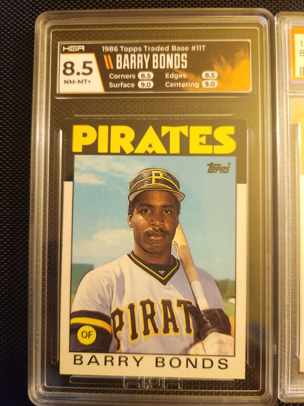 1986 Topps Traded Barry Bonds Rookie #11T PSA 6 EX-MT view 3