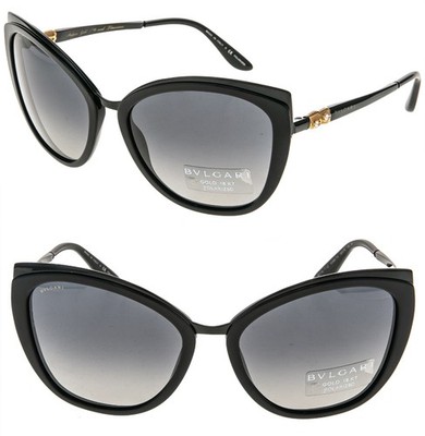 BULGARI BV6076TG Le Gemme 6076 Black Titanium 18K Gold Plated Diamonds POLARIZED