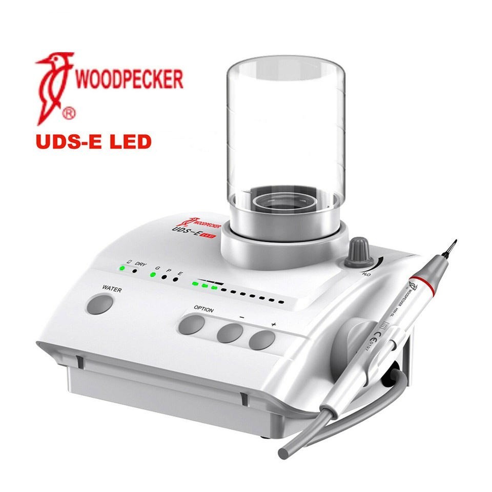 Original Woodpecker UDS-E LED Dental Ultrasonic Piezo Scaler Handpiece+8 Tips US