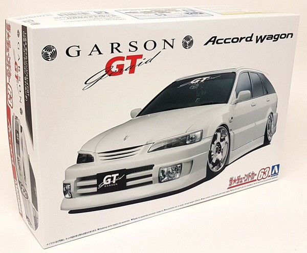 Aoshima 1/24 Honda Accord Wagon Garson Geraid Gt '97 Plastic Model Car Kit-image