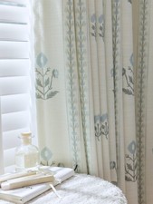 Linen Blend Pinch Pleated Curtains for 30W x 96L Pack of 2 Antique White