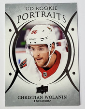 2018 - 2019 CHRISTIAN WOLANIN UPPER DECK UD PORTRAITS ROOKIE CARD NHL P-59 RC