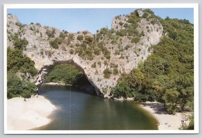 Pont D Arc Ardeche France Natural Bridge River Landscape Postcard
