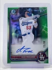 ALEX FREELAND 2022 BOWMAN CHROME DRAFT 1ST GREEN REFRACTOR AUTO /99 Q0190