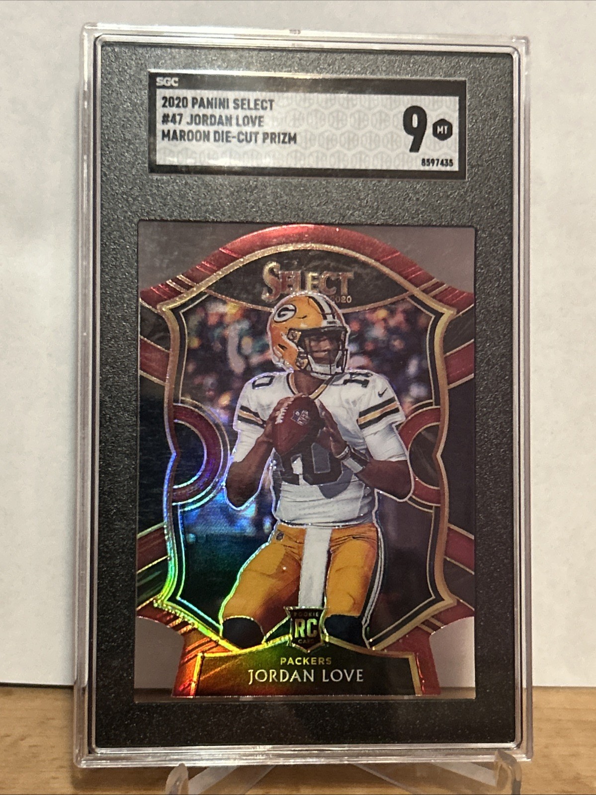 2020 Panini Select -Concourse Jordan Love #47 Red Prizm Die-Cut (RC) SGC 9 MINT