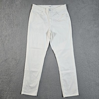 Brax Jeans Women 27 28x26 White Mary S Skinny Ankle Mid Rise Stretch Denim
