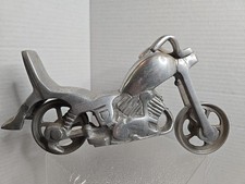 Aluminum Motorcycle Decoration Harley Davidson  11" x 6" Wheels Roll