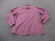 Eton Shirt Men 46 18 2XL Plaid Contemporary Dress Business Preppy Light