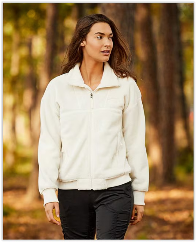 NWT The North Face Osito Lux Full Zip ULTRA SOFT Fleece Jacket White Dune XL