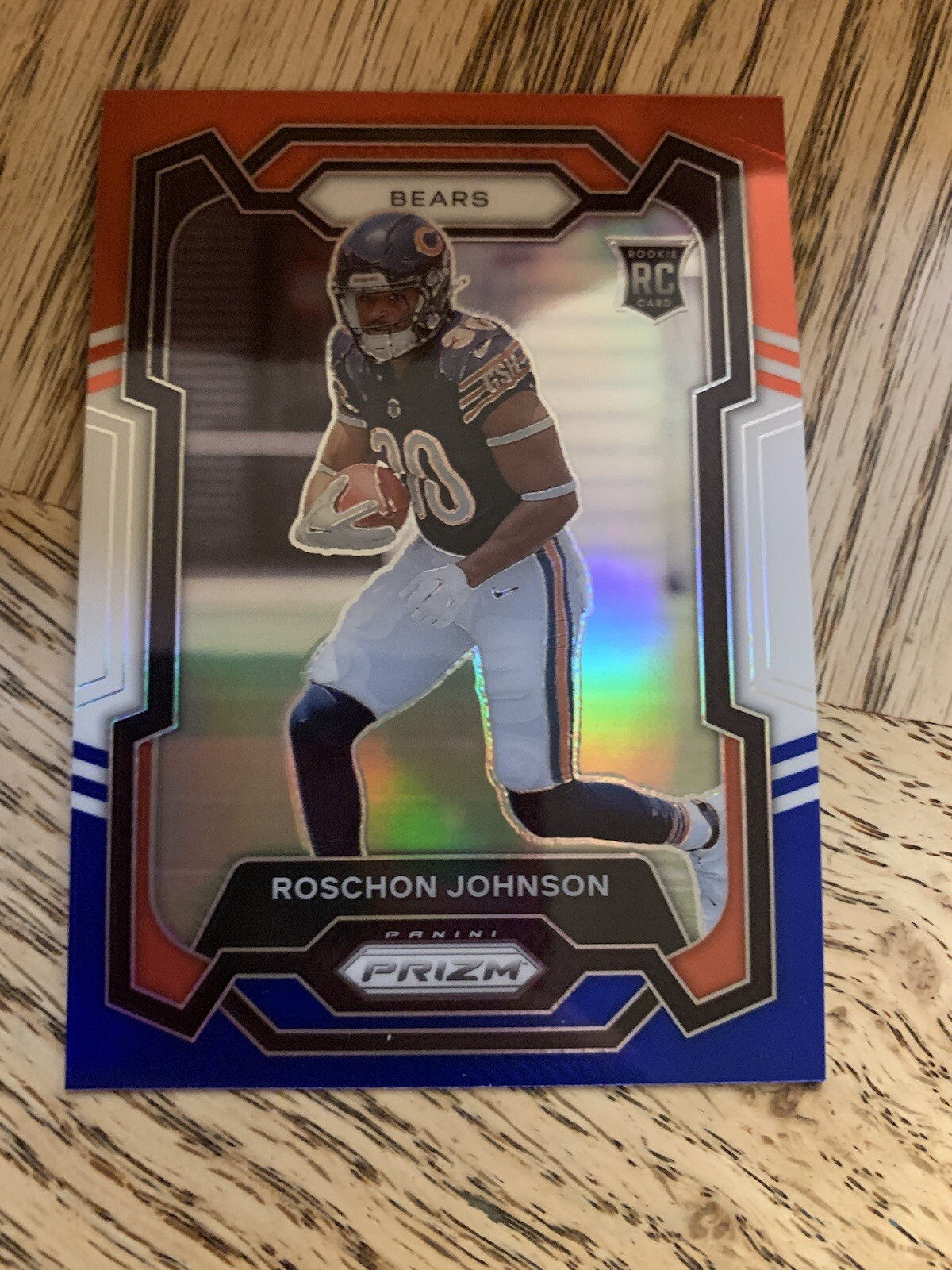 Roschon Johnson 2023 Prizm Football RED WHITE BLUE Prizm RC #314 Chicago Bears