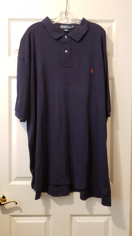 Polo Ralph Lauren Shirt Cotton Navy Short Sleeve 3XLT