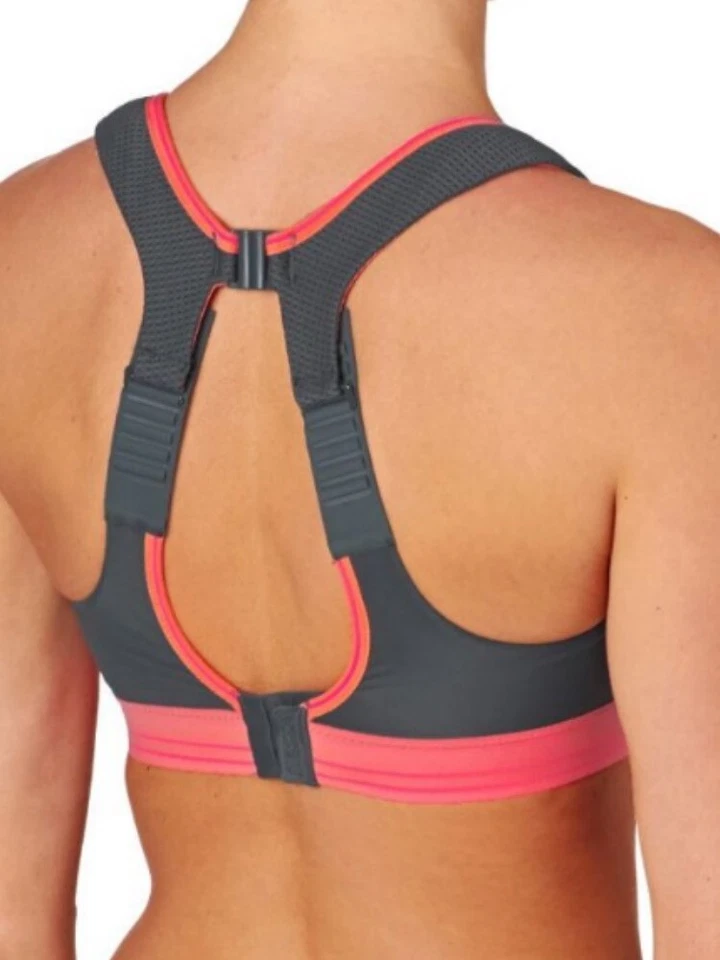 Nuevo Sujetador Deportivo Amortiguador Ultimate Run Gris/Rosa 5044 Varias Tallas Foto 2 de 4