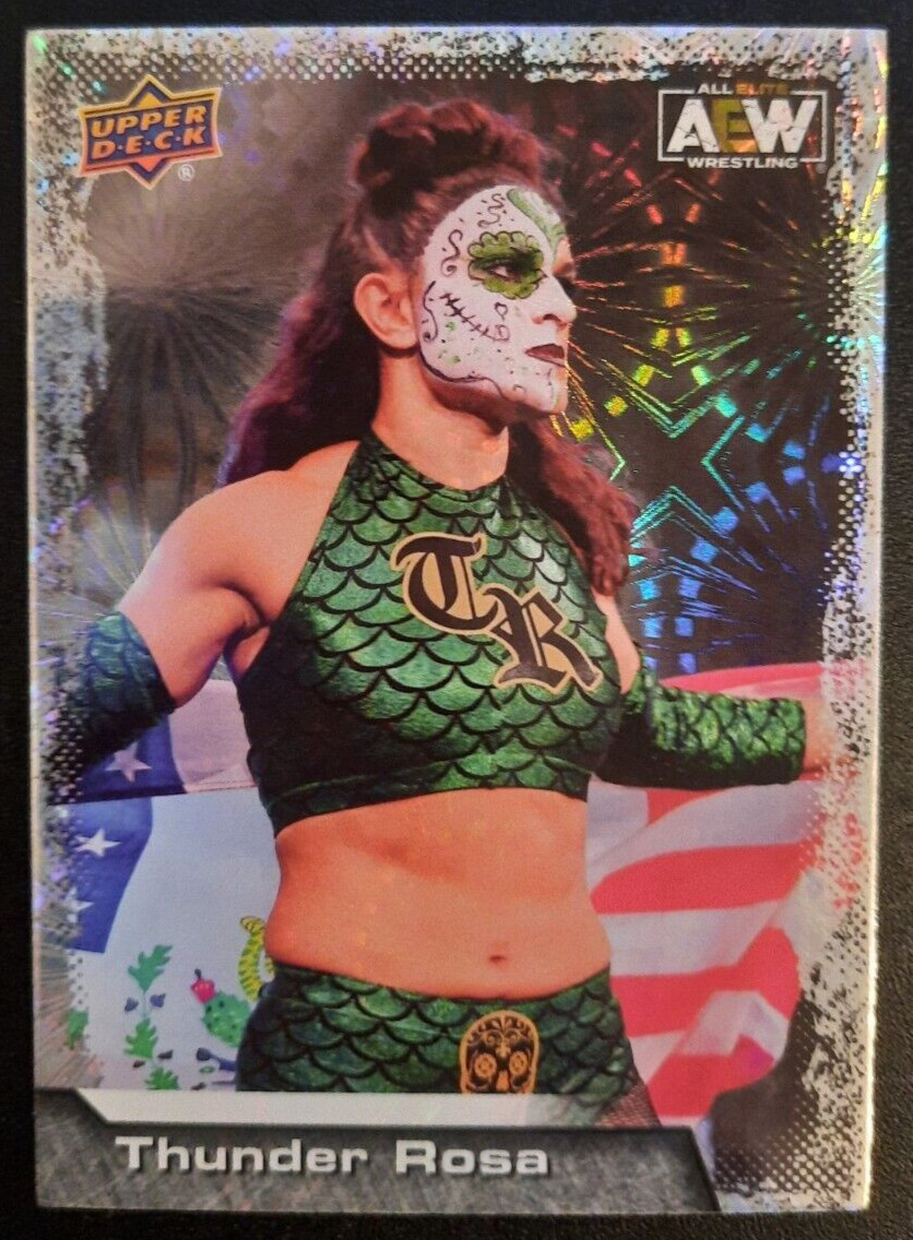 2022 Upper Deck AEW Thunder Rosa Pyro Parallel Card #63 All Elite Wrestling