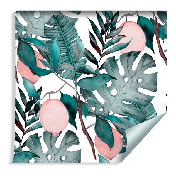 10M Vlies Tapete Rolle Aquarell FrüChte GrüNe BläTter Natur Xxl 317-image