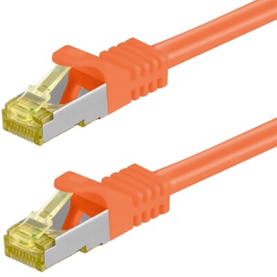 Patchkabel orange 5m CAT7-Rohkabel 600MHz Netzwerk Ethernet-Kabel halogenfrei