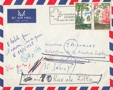OLD ENVELOPE PHILATELIC COLLECTION AIRPORT POST GABON FRANCE