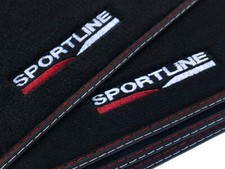 Logo Sportline Fußmatten für Citroen C3 PICASSO 2009-2017 Velours Aufschrift 