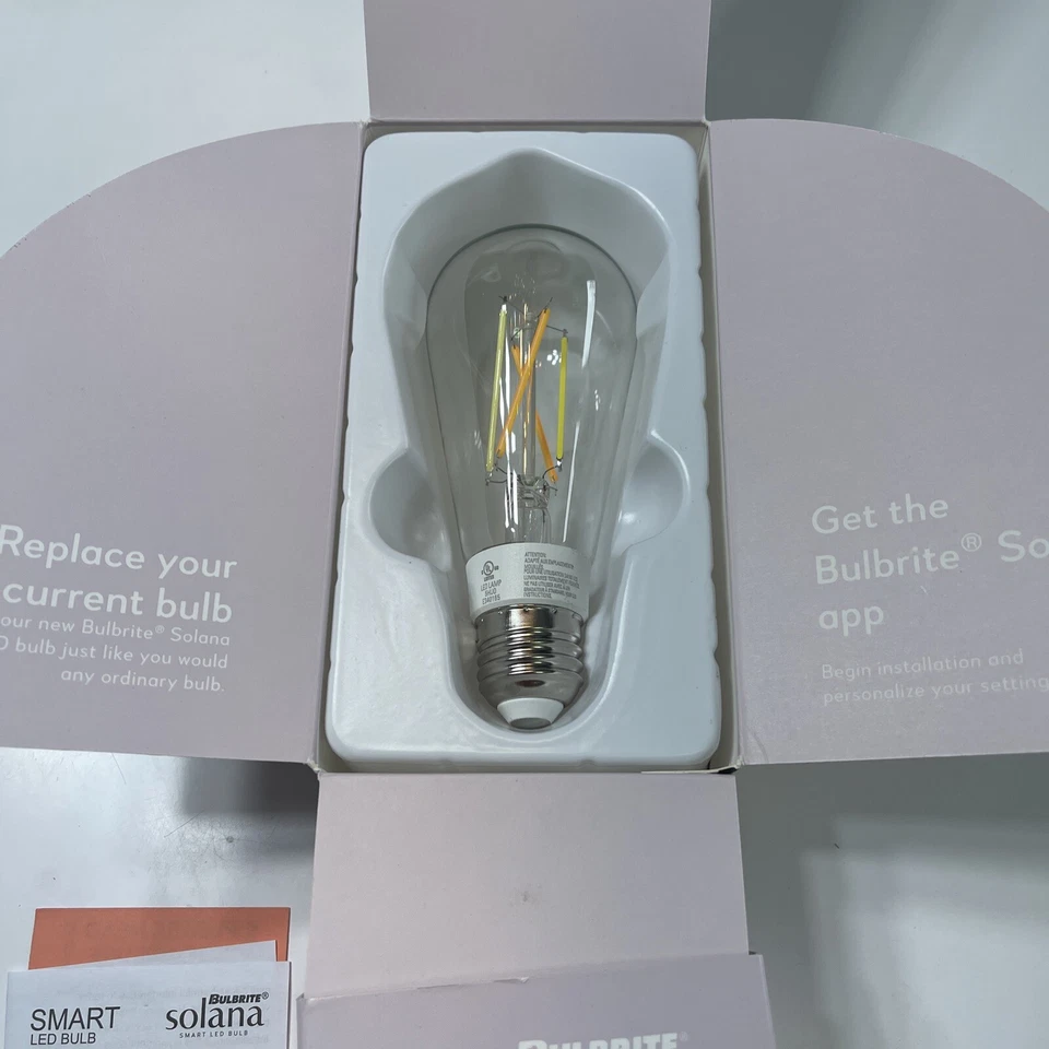 LED Smart WiFi Edison Filament ST18 Light Bulb 40 Watt Equivalent Medium E26 - Image 2 of 4