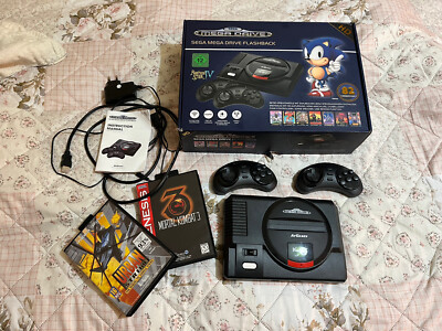 AtGames Sega Mega Drive Flashback HD Spielekonsole - Schwarz