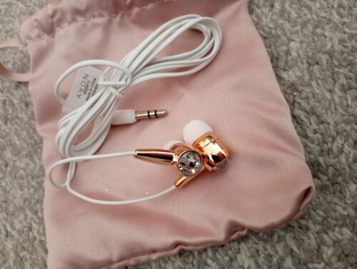GENUINE AVON SPARKLING EARPHONES IN EAR EMBELLISHED WITH CRYSTALS BY SWAROVSKI® - Picture 1 of 1