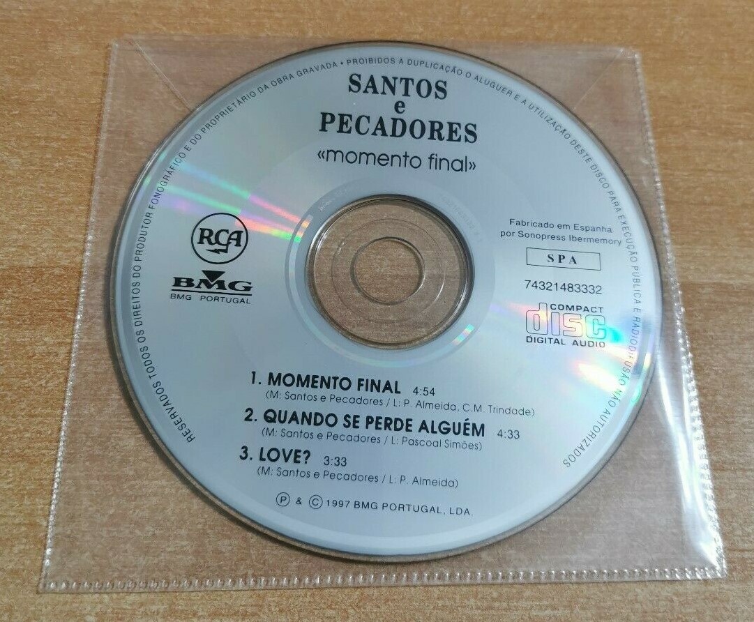SANTOS E PECADORES Momento final RAREST SPANISH PORTUGAL PROMO CD 