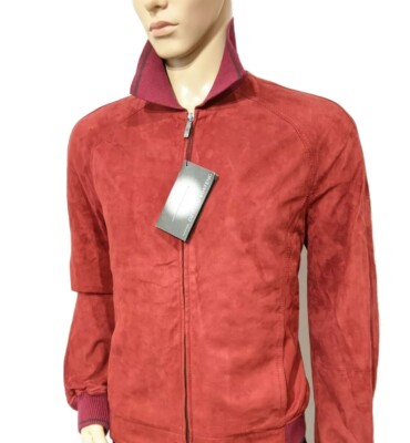 BNWT Ozwald Boateng Bespoke Couture 100% Leather Blouson Slim Fit 