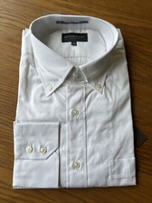 BAMFORD & SONS England Men’s White Cotton Button Down Collar Shirt Large