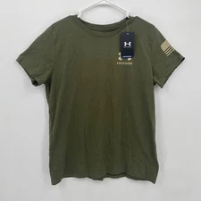 Under Armour Women's UA New Freedom Flag Graphic Short Sleeve Shirt Green Size L