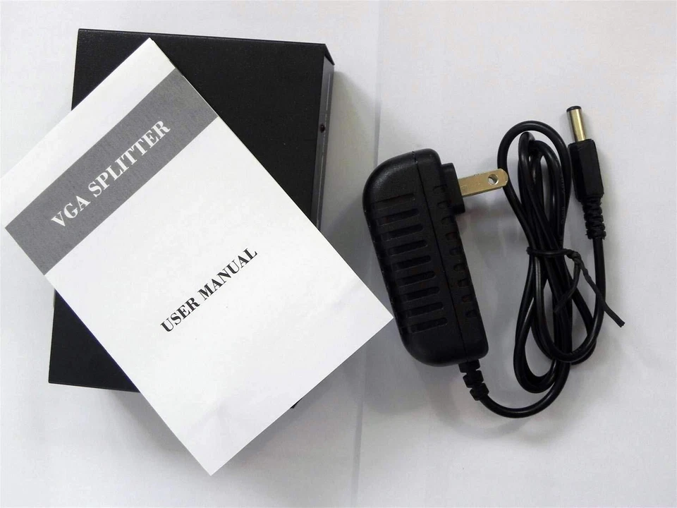 4 Port VGA Video Splitter PC Screen Duplicat 1 PC to 4 Monitors Splitter Box - Image 3 of 4