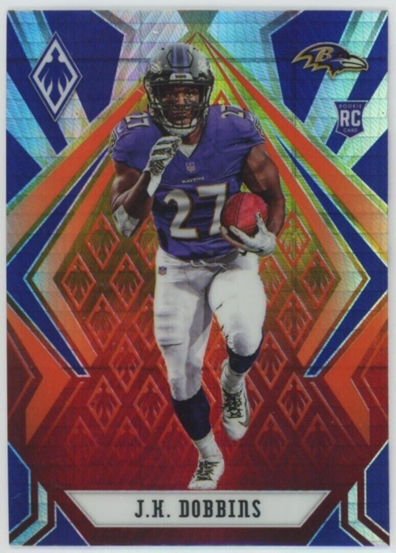 J.K. DOBBINS RC 2020 PANINI PHOENIX FIREBURST ROOKIE