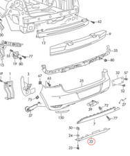 VW Golf MK6 Rear Bumper Cover Trim Tow Hook Bar Bezel 5K6807397F9B9