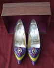 FINAL SALE New ETRO Multicolor Crocodile Pumps Leather Paisley‎ GOLD PEGASUS 8.5 — photo 4