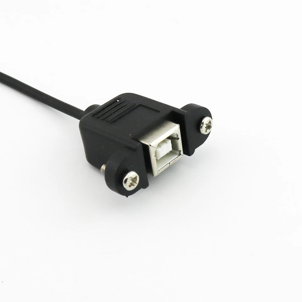 10x USB 2.0 B Female Panel Mount To Male Extension Coiled Spiral Cable 5ft/150cm - Image 4 of 4