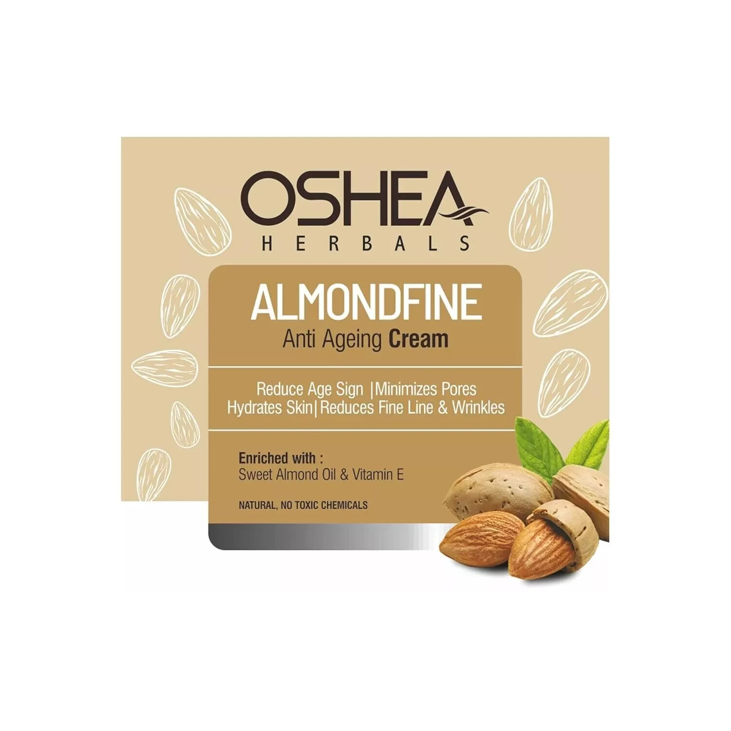 Oshea Herbals Almondfine Anti Ageing Face Cream For All Skin Types 50 g