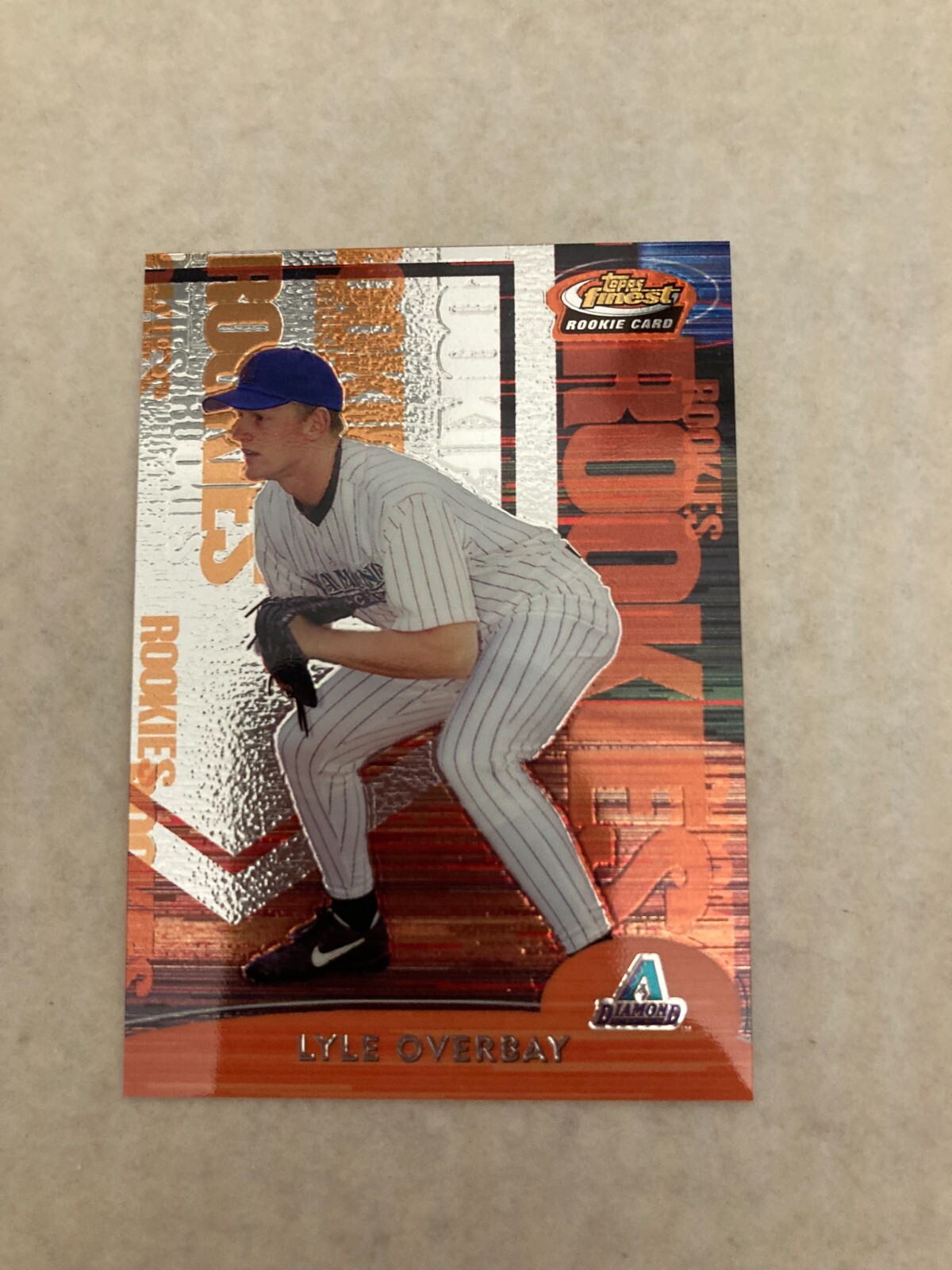 2000 Topps Finest #251 Diamondbacks LYLE OVERBAY Rookie RC #1012/3000