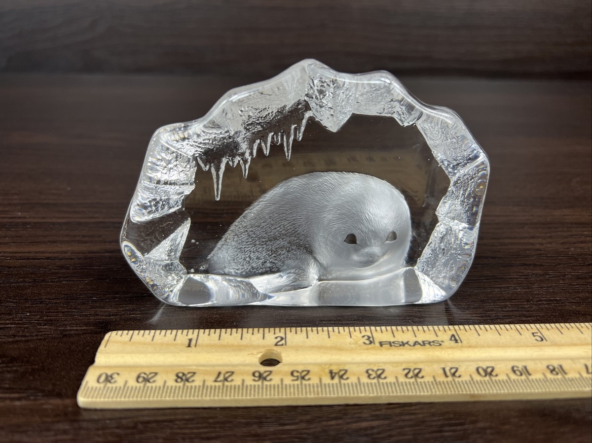 グラスアート 水仙 Gorgeous Mats Jonasson Scandinavian Art Glass Crystal Baby