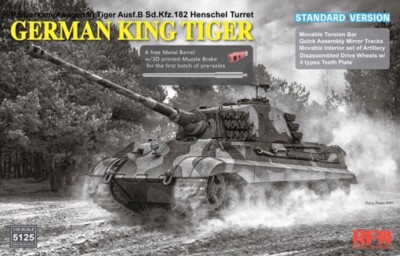 RYEFIELD RM5125 SDKFZ 182 AUSF B Königstiger Standard Version 1/35 L/E Modellbausatz