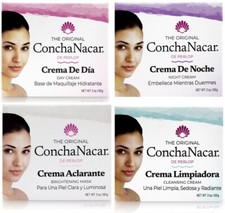 SET - CONCHA NACAR CREAM - 1 DAY  1 NIGHT  1 BRIGHTENING  1 CLEANER - 56gr