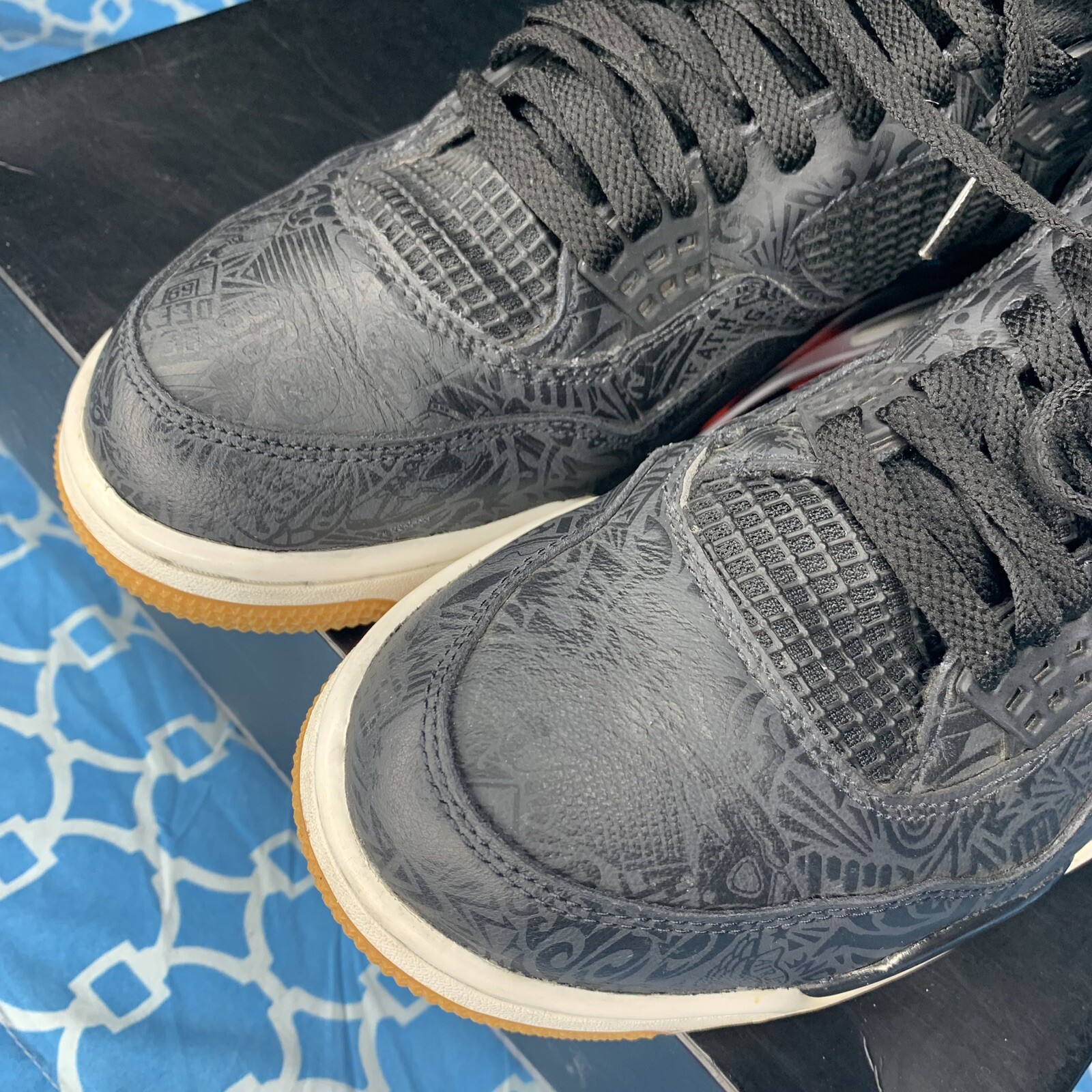 jordan retro 4 laser black gum