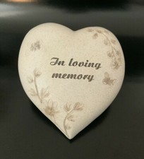 Memorial Heart "In Loving Memory" with Butterflies and Flowers Memorial Ornament