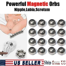 Magnetic Nipple Clitoris Labia Clamps Powerful Orbs Balls Sex Toy BDSM Bondage