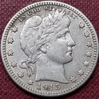 1915 Barber Quarter 25c Better Grade XF #77197
