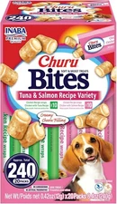 INABA Churu Bites Dog Treat, Grain-Free,Baked Chicken Filled with Churu, Chicken