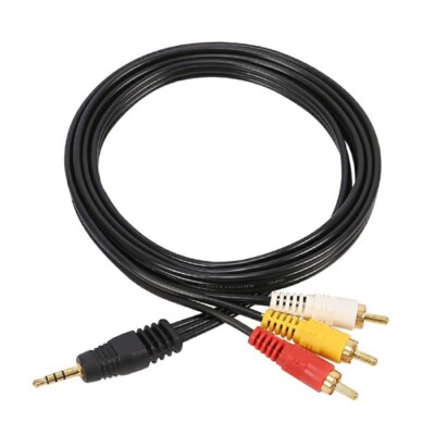3.5mm Jack To 3 RCA Phono Lead Video/Audio/AV Cable For Sky Q Mini - Foto 2