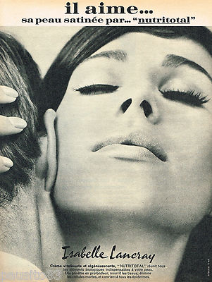 ADVERTISEMENT ADVERTISING 065 1966 ISABELLE LANCRAY cosmetics NUTRITOTAL
