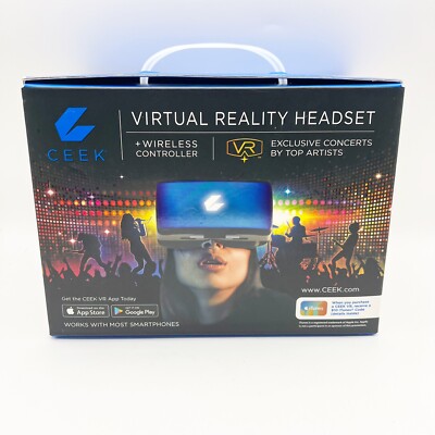 Ceek Virtual Reality Headset Exclusive Concerts Top Artists- Open Box