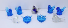 Leo Ward Art Glass Blue Bird Happiness  Ron Ray 9 pcs Assorted Brands