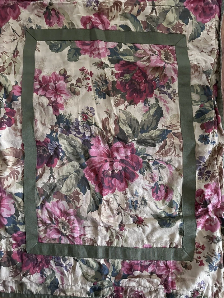 Chaps Ralph Lauren Rosemount Floral Houndstooth Travesseiro Padrão Sham One Bege - Imagem 2 de 4