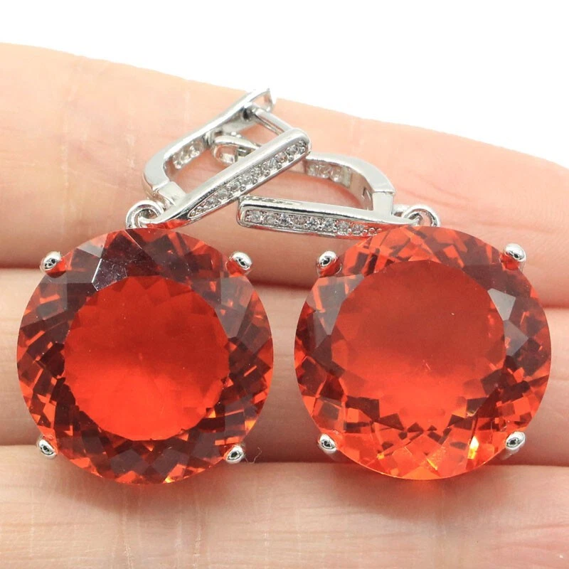 Compra 4 y obtén 1 gratis grandes gemas 16 g topacio místico topacio alejandrita pendientes de plata Foto 2 de 4