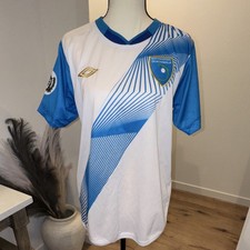 Umbro Guatemala National Soccer Team Jersey White Blue Medium Football Shirt
